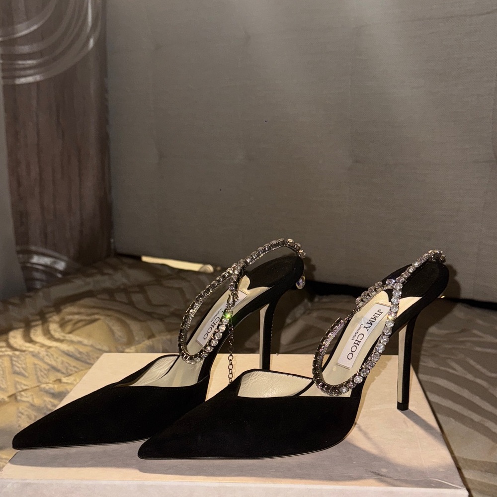 Jimmy Choo Elegant Black Slingback Heels